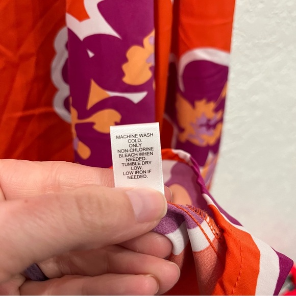 Cato Blouse Women's 22/24W Bold Floral Button Down Hippie Dopamine Boho - Picture 8 of 8